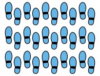 CRNA-VS1 voetstapstickers blauw